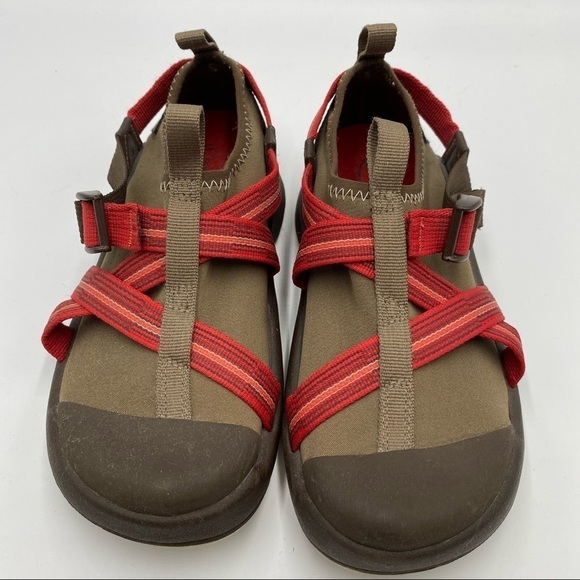 Chaco Ponsul Bulloo Brown Red Pink Women's Size 7 - Picture 2 of 11